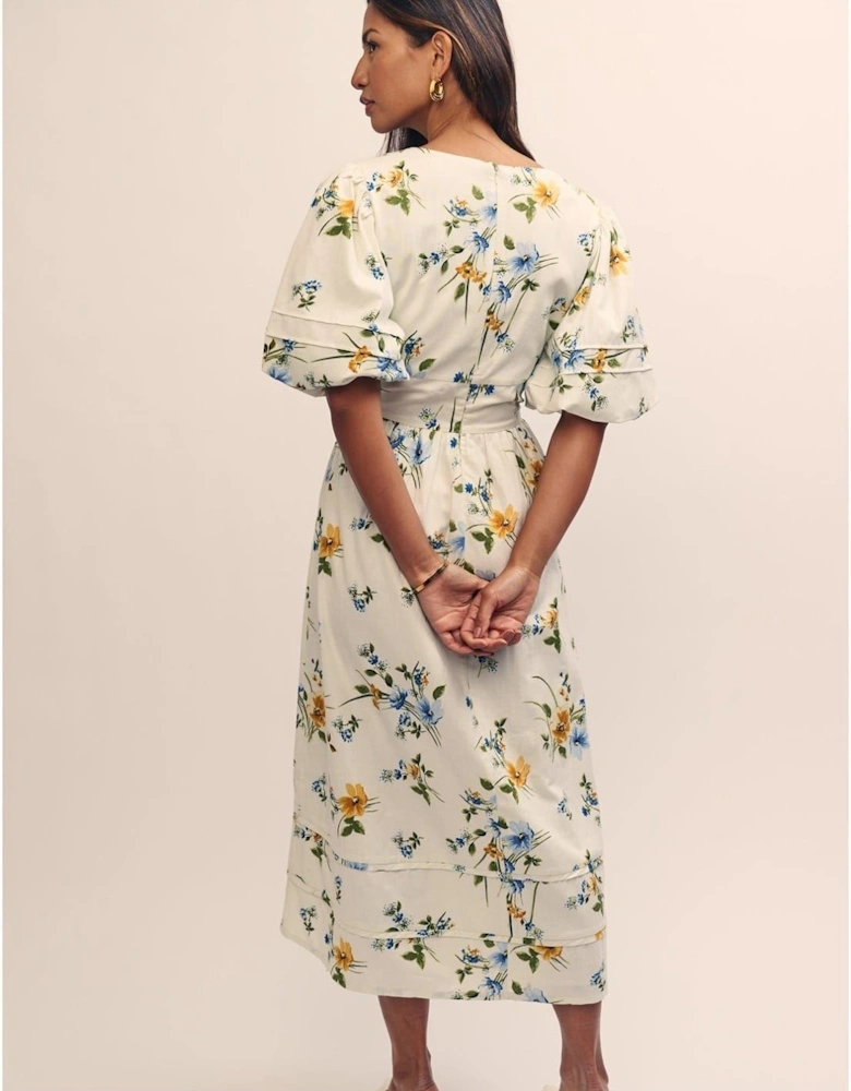 Clover V-Neck Midi Dress