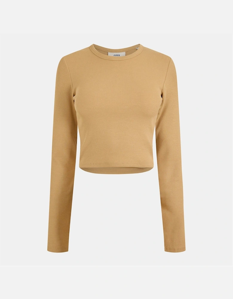 Feline Slim Fit Cropped Long Sleeve T-Shirt
