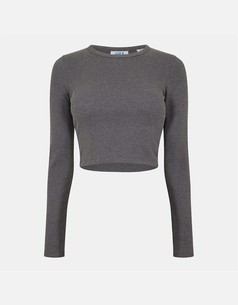 Feline Slim Fit Cropped Long Sleeve T-Shirt