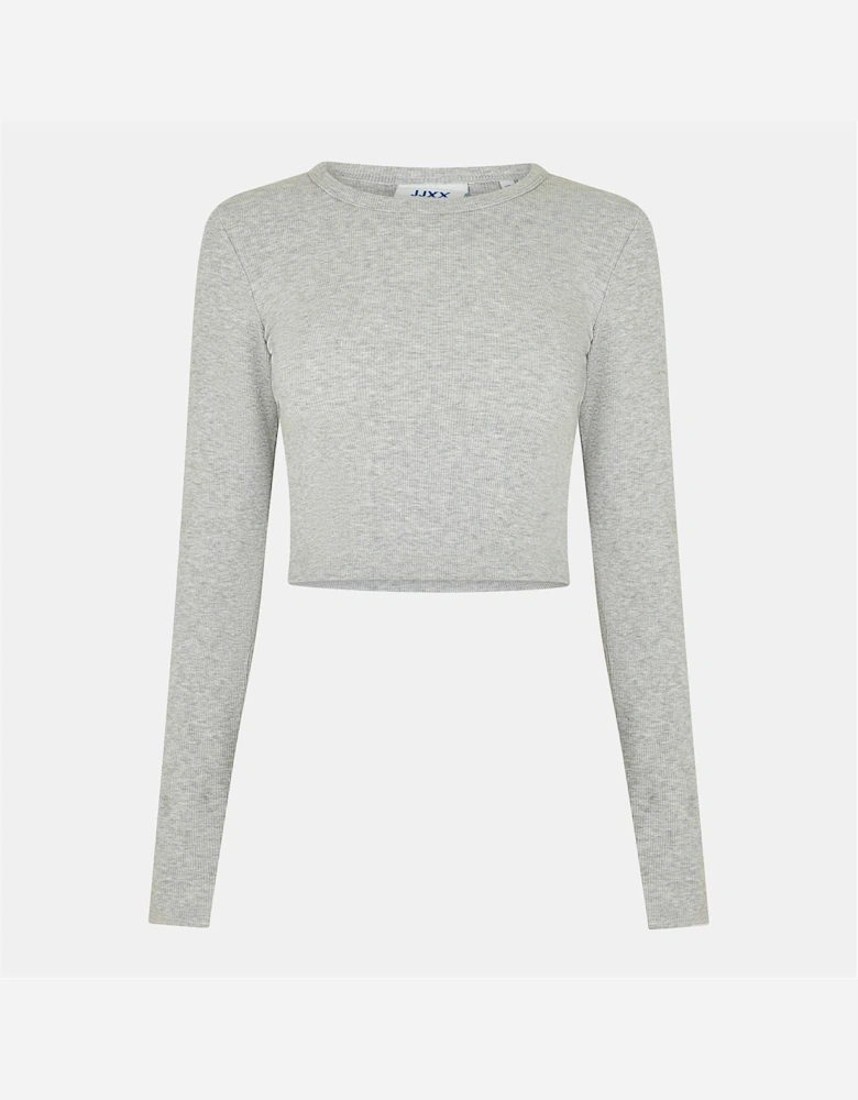 Feline Slim Fit Cropped Long Sleeve T-Shirt