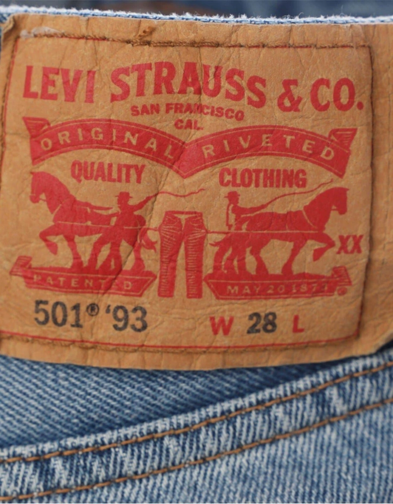 501 Distressed Crop Jeans