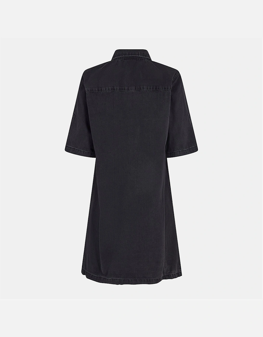 Short Sleeve Mini Denim Shirt Dress