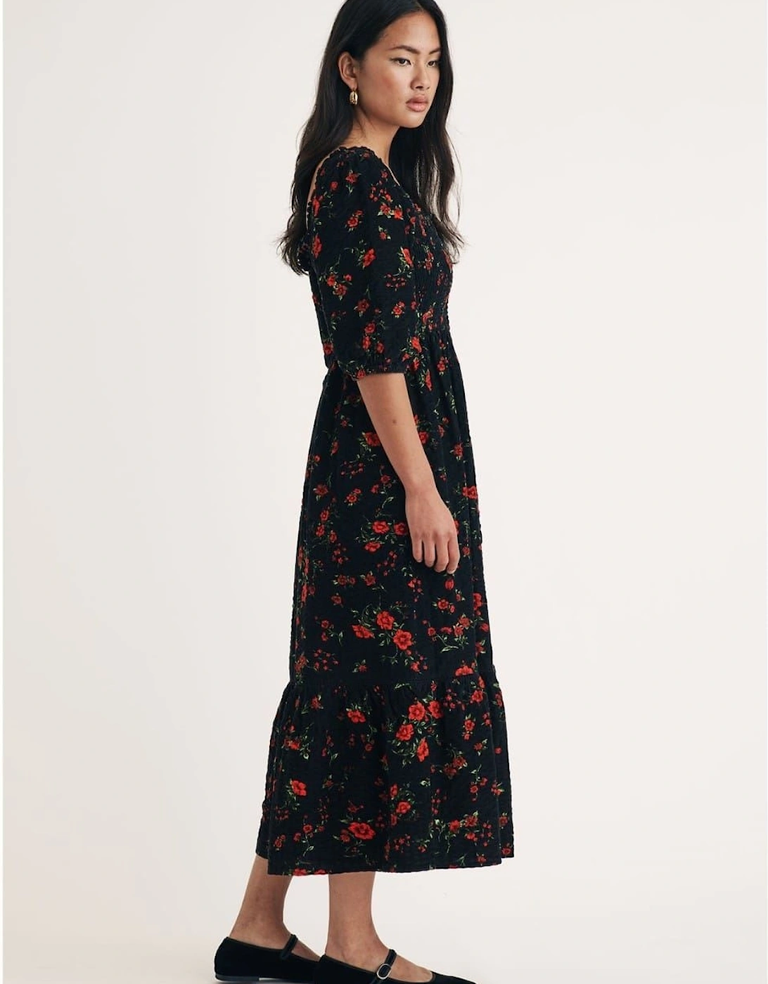 Elsa Square Neck Midi Dress