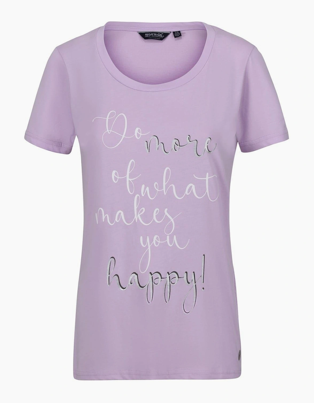 Scoop Neck Lettering Regular Fit T-Shirt