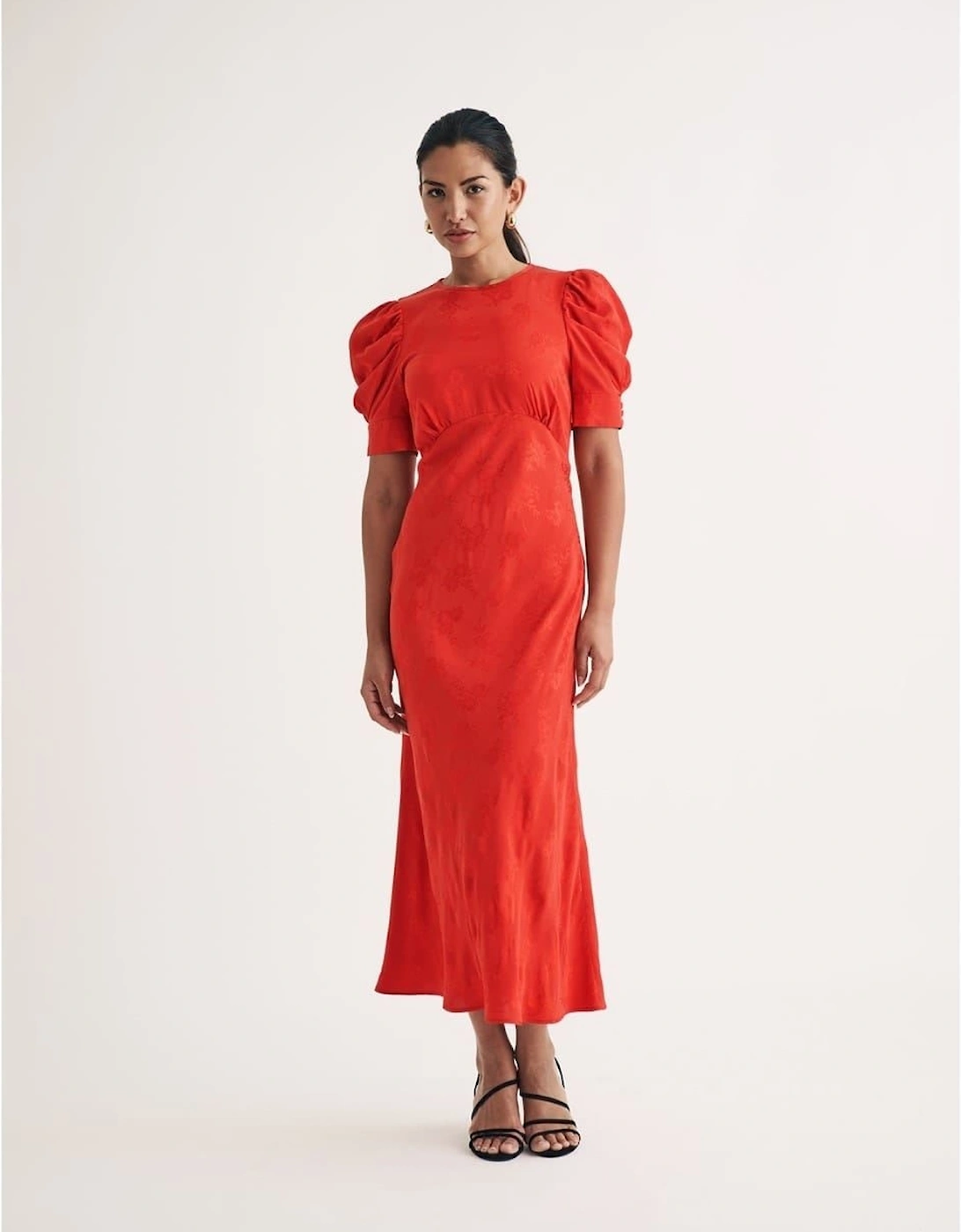 Moira Crew Neck Midi A-Line Dress