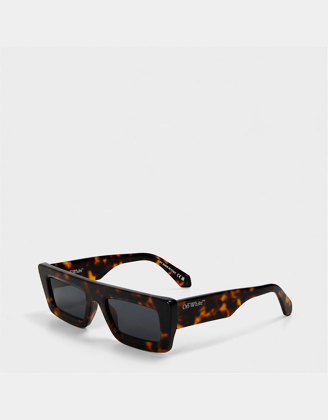 Off-White Men's White Off- Ontario Rectangle Full Rim Sunglasses - Size: One Size