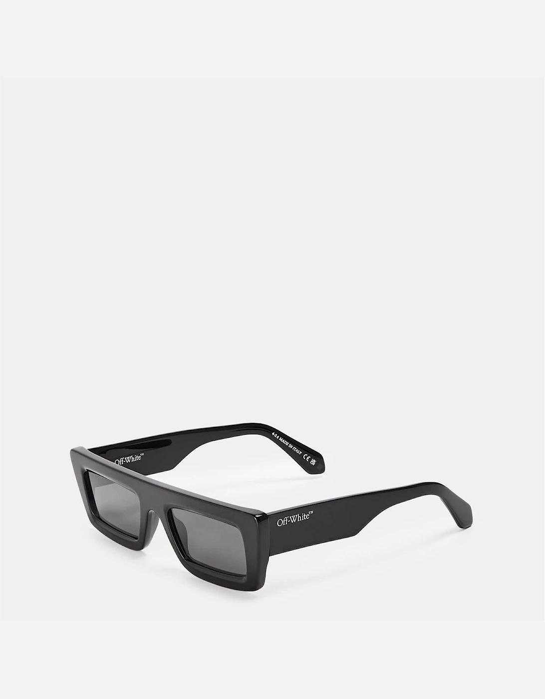 Off-White Men's Black/Grey Ontario Rectangle Full Rim Sunglasses - Size One Size