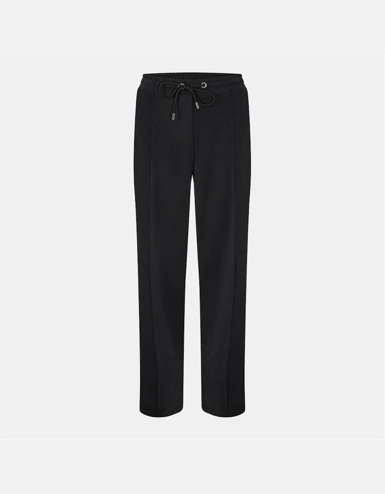 Solid Patterned Open Hem Straight Joggers