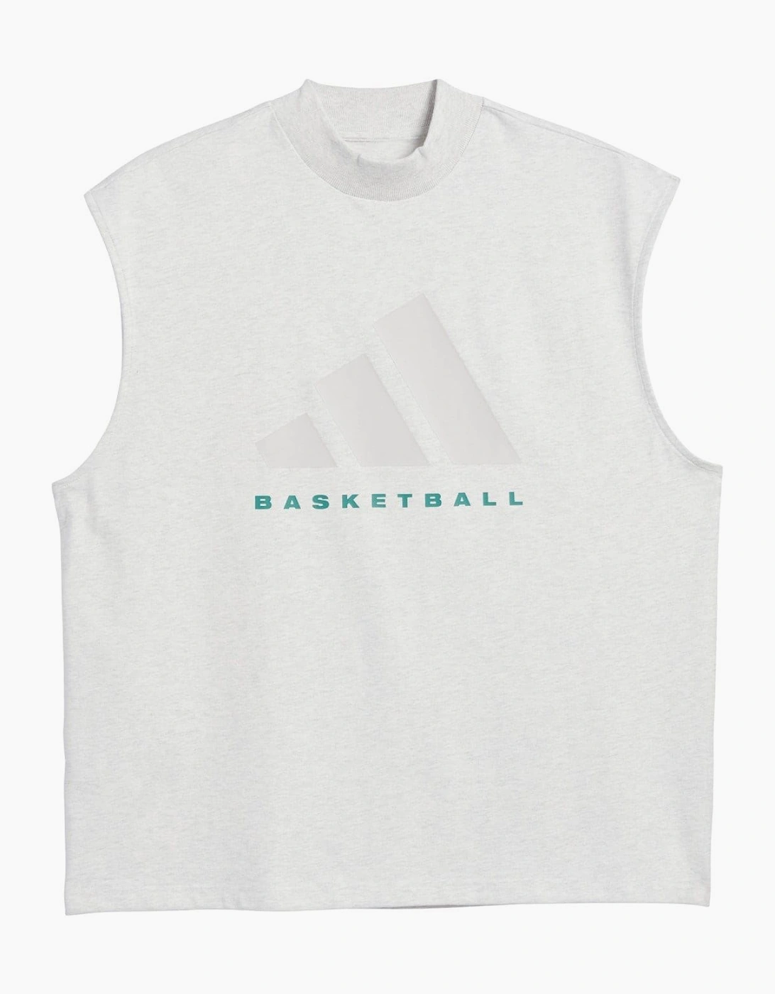 Adi Printed Logo Mock Neck Sleeveless Box Tank, 7 of 6