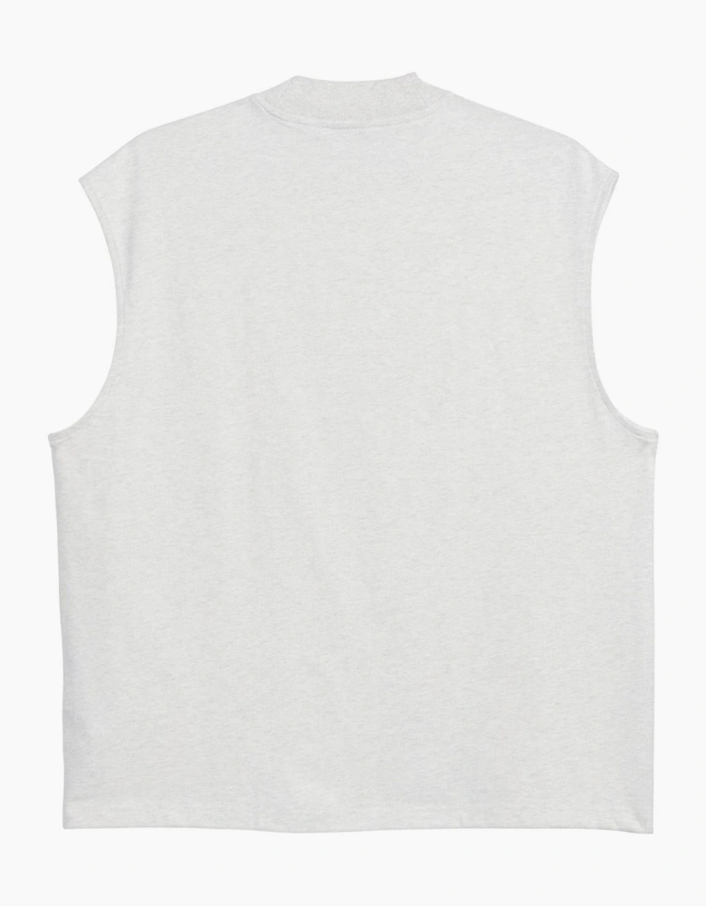 Adi Printed Logo Mock Neck Sleeveless Box Tank
