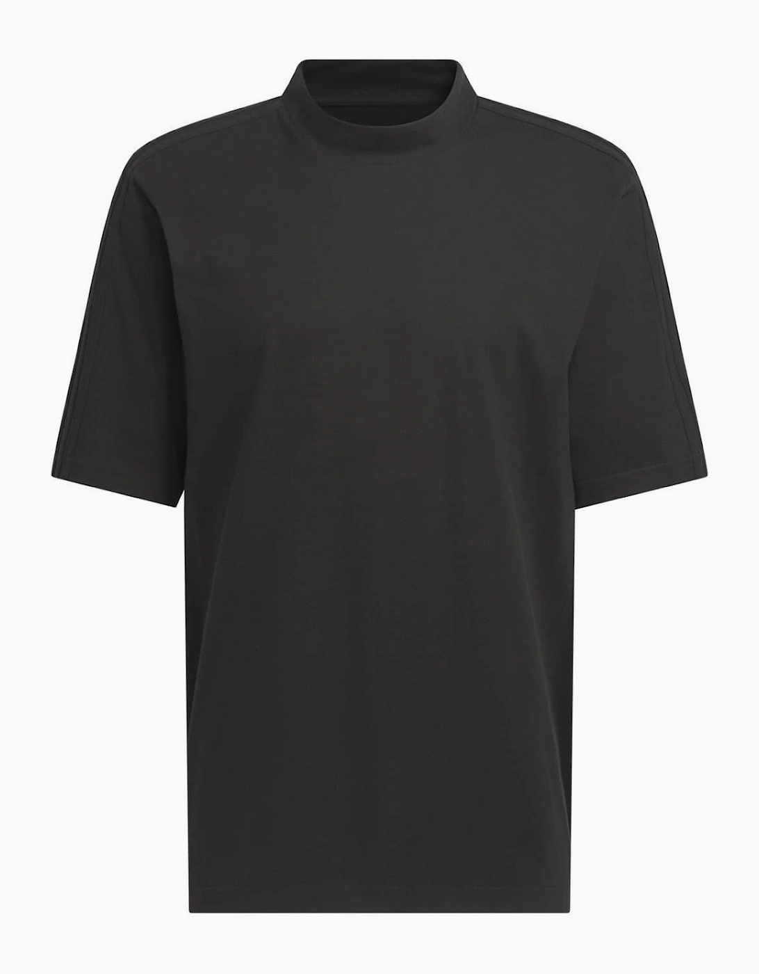 Mock Neck Band Collar Short Sleeve T-Shirt