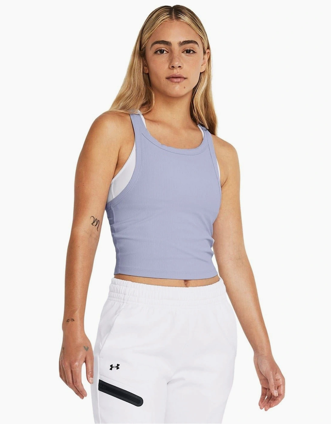 Merdn Crew Neck Cropped Slim Fit Tank