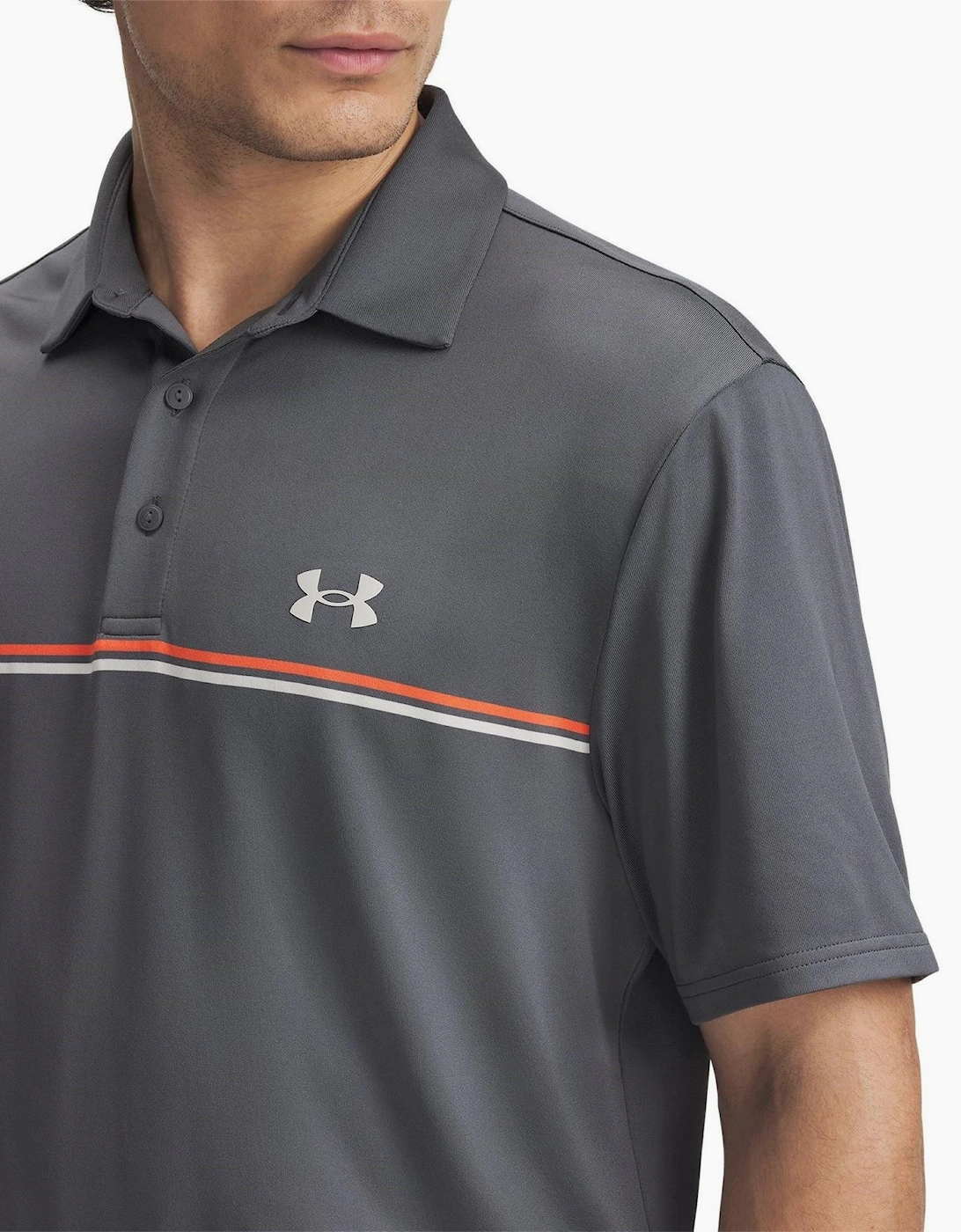 Stripe Short Sleeve Performance Polo Shirt