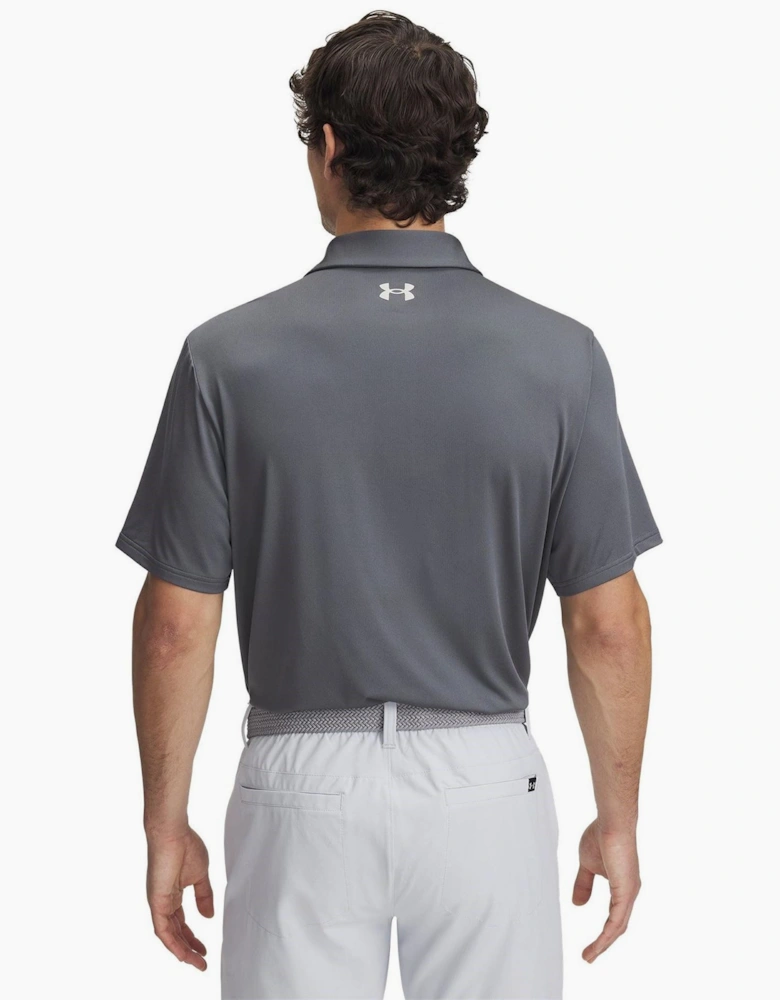 Stripe Short Sleeve Performance Polo Shirt