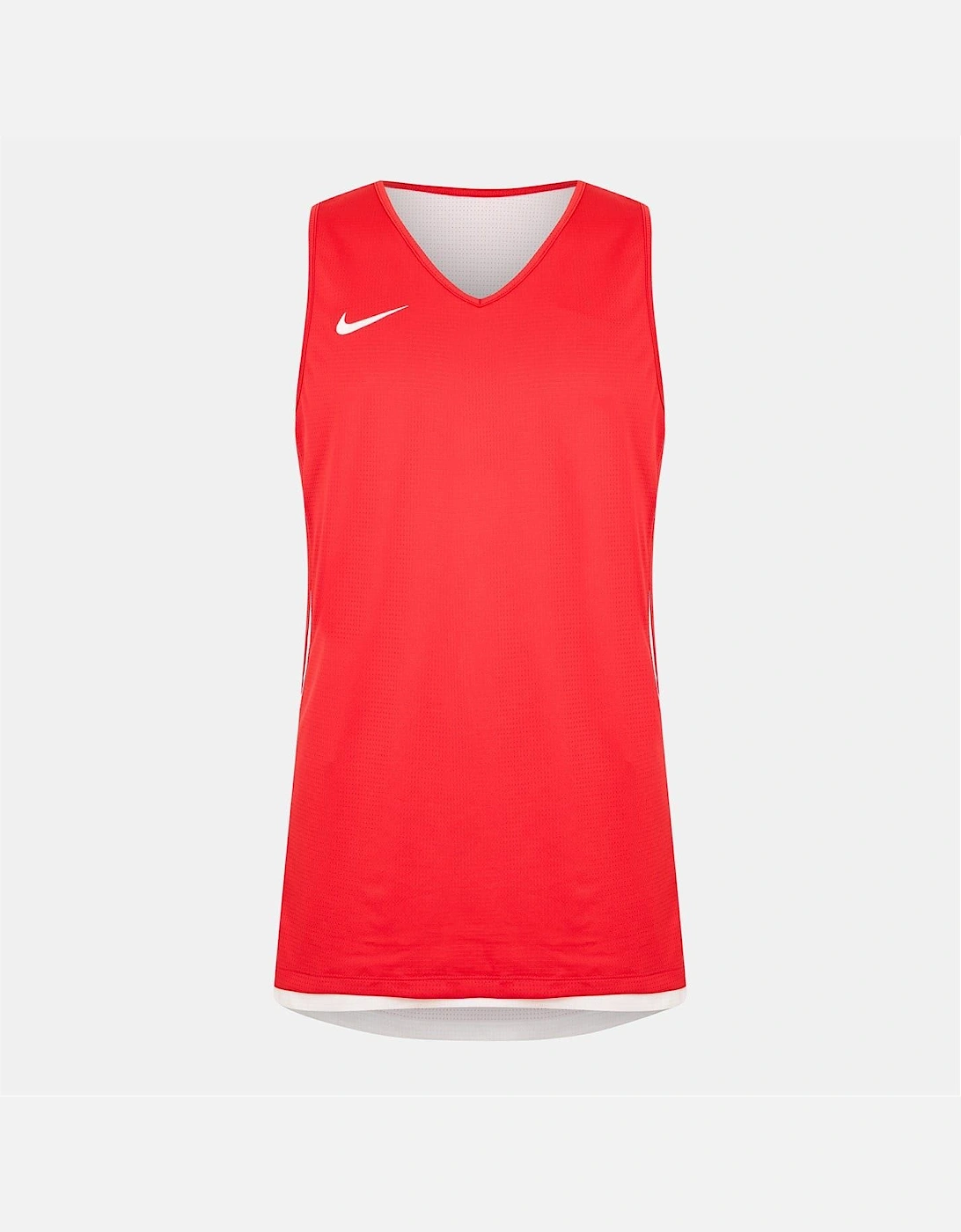 Nike Men's Red V-Neck Sleeveless Jersey Singlet  L