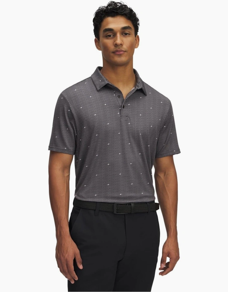 Printed Short Sleeve Performance Polo Shirt