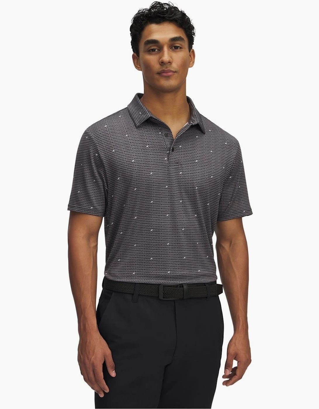 Printed Short Sleeve Performance Polo Shirt, 4 of 3