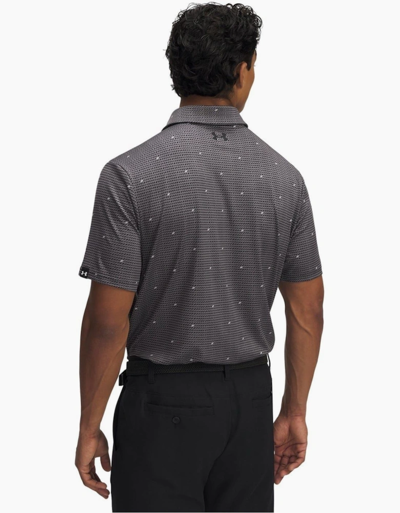 Printed Short Sleeve Performance Polo Shirt