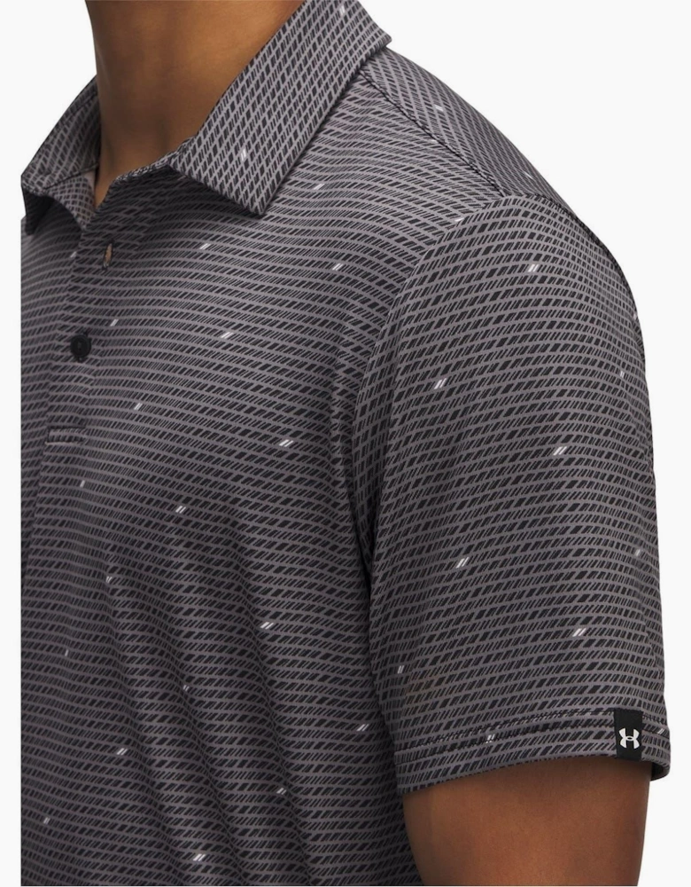 Printed Short Sleeve Performance Polo Shirt