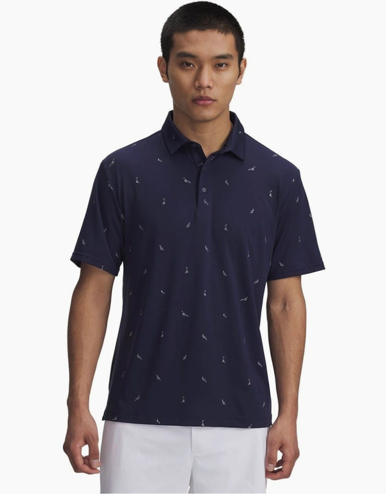 Printed Short Sleeve Performance Polo Shirt