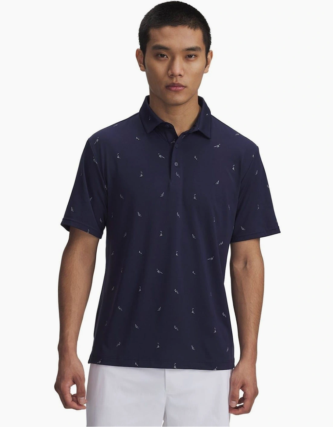 Printed Short Sleeve Performance Polo Shirt, 4 of 3