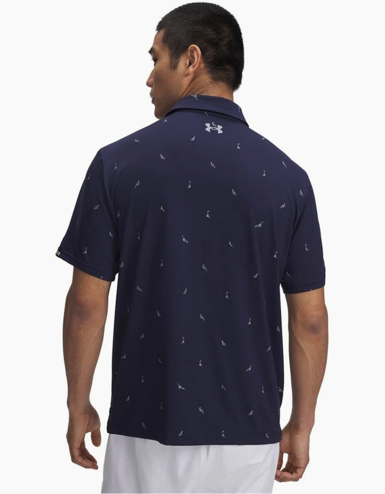 Printed Short Sleeve Performance Polo Shirt