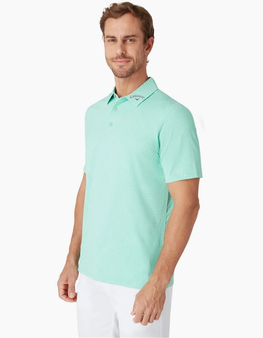 Callaway Men's Green Emea Collared Neck Short Sleeve Polo Shirt - Size: X Large