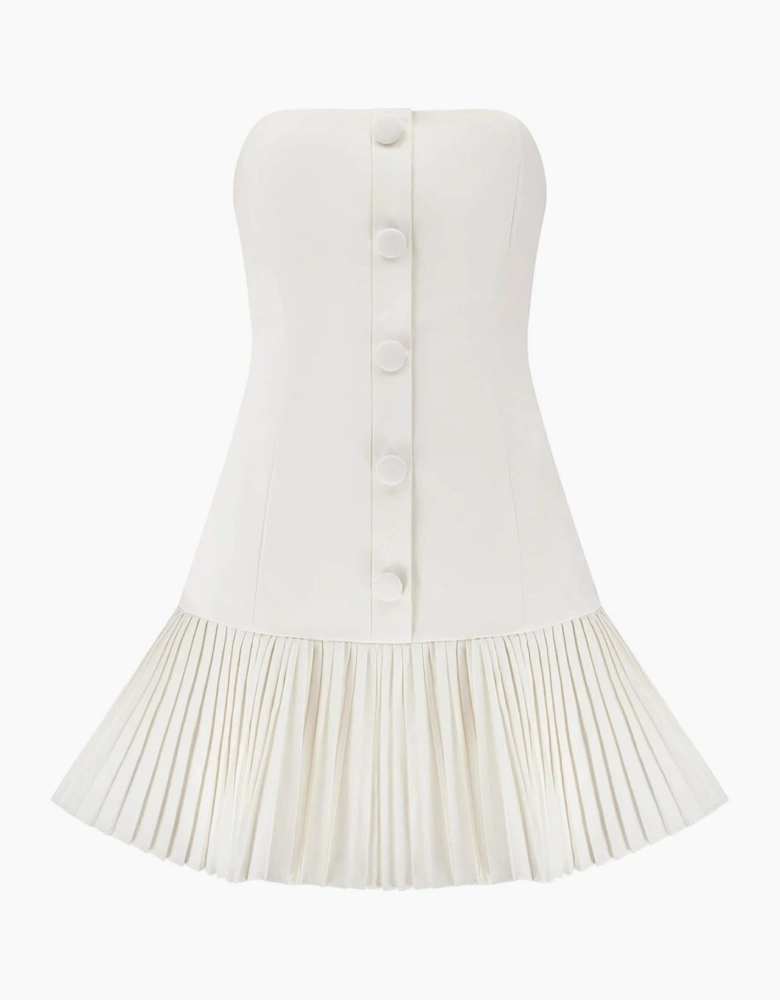 The Ultimate Muse Button Up Strapless Mini Dress