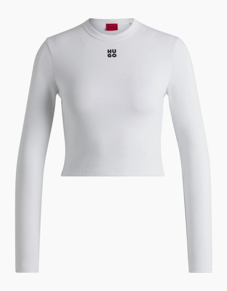 Cropped Slim Fit Long Sleeve T-Shirt