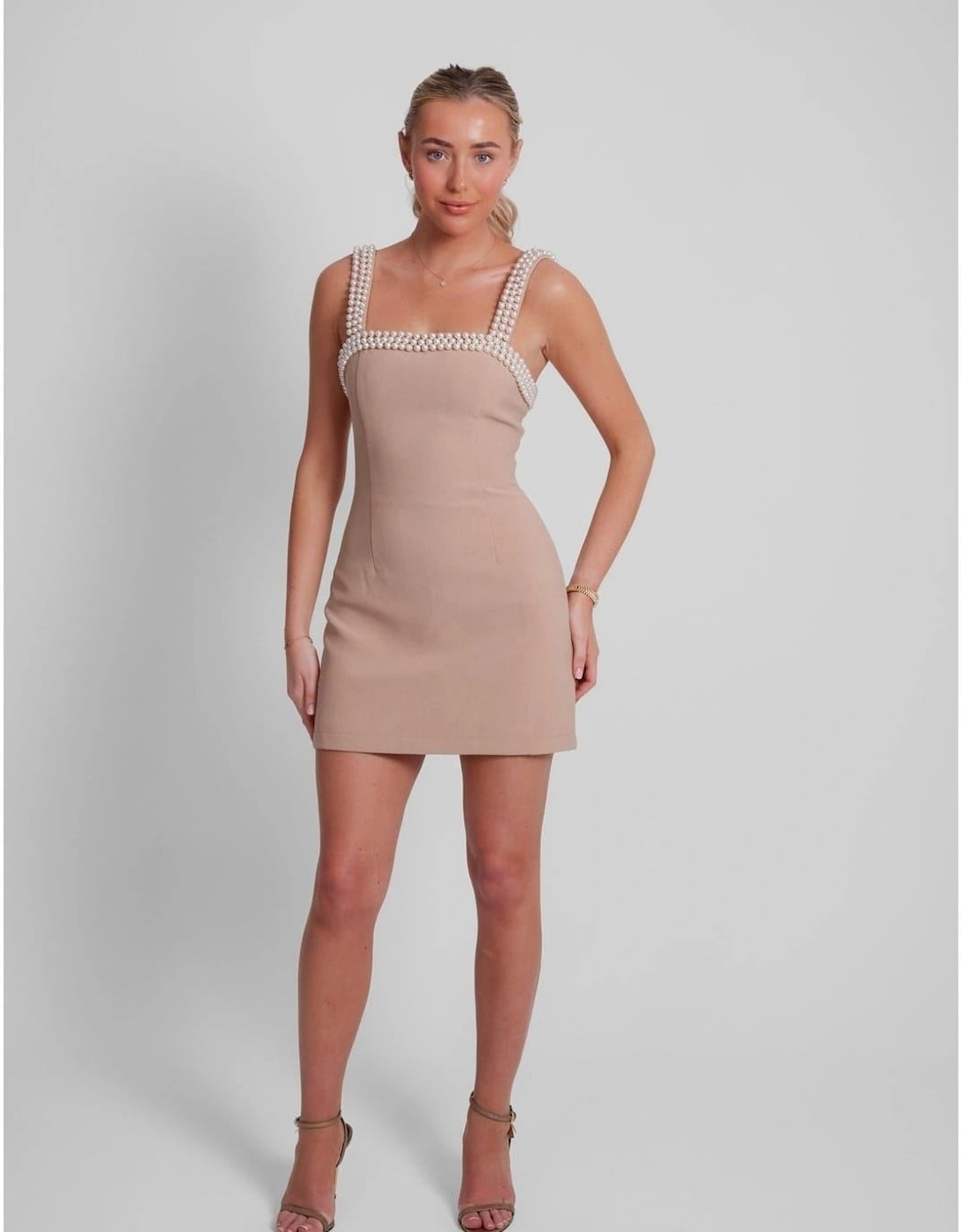 The Ultimate Muse Pearl Trim Mini Dress, 4 of 3