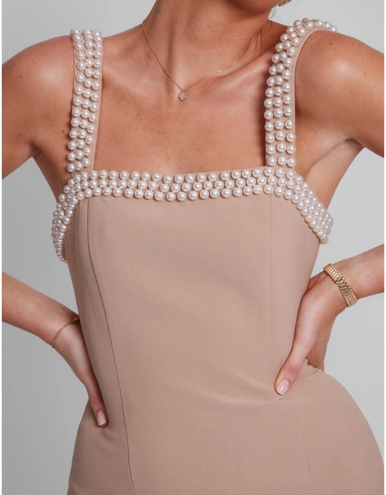 The Ultimate Muse Pearl Trim Mini Dress