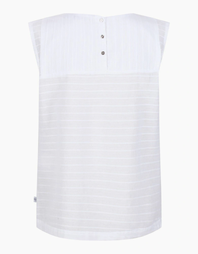 Jewel Neck Sleeveless Shell Blouse