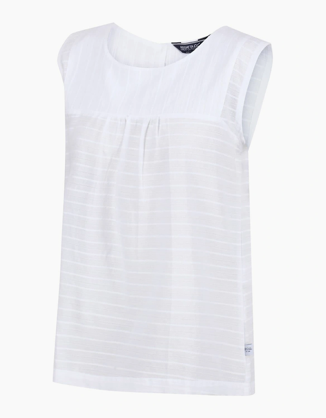 Jewel Neck Sleeveless Shell Blouse