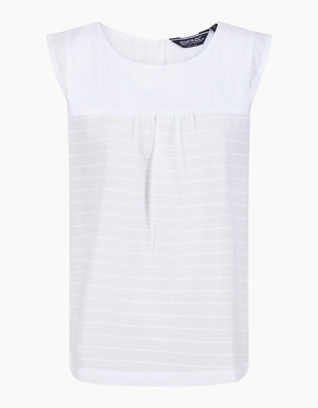 Jewel Neck Sleeveless Shell Blouse