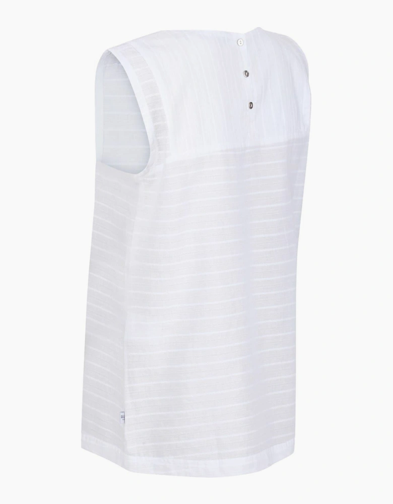 Jewel Neck Sleeveless Shell Blouse