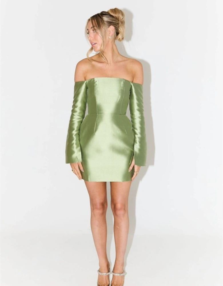 Om The Ultimate Muse Off-The-Shoulder Mini A-Line Dress