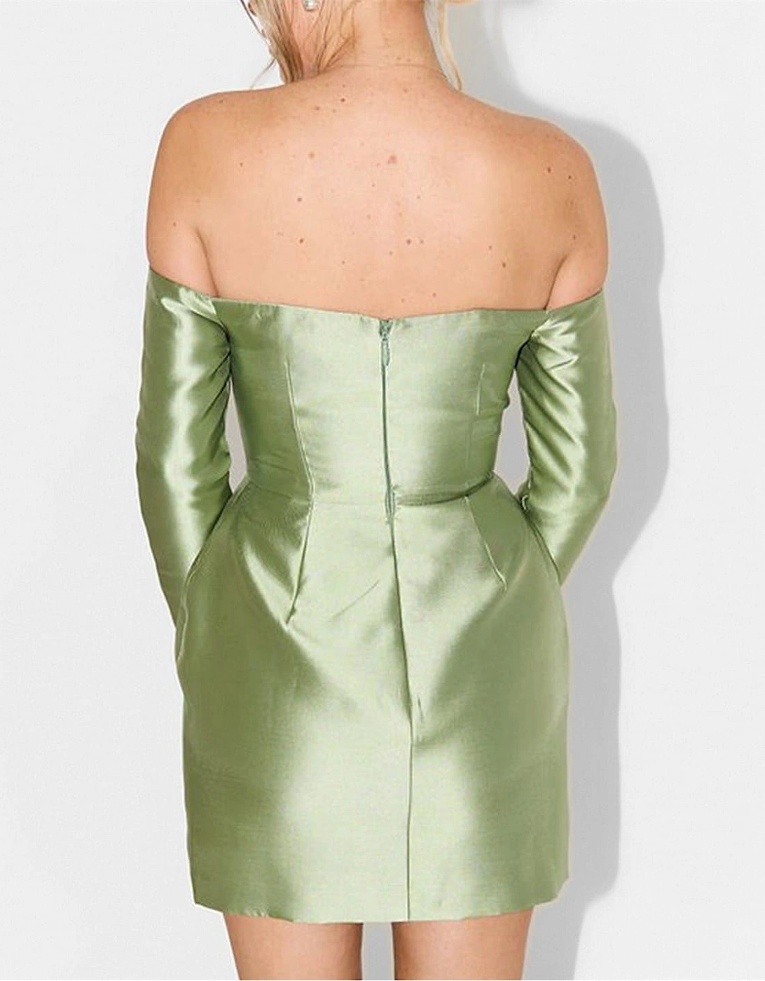 Om The Ultimate Muse Off-The-Shoulder Mini A-Line Dress