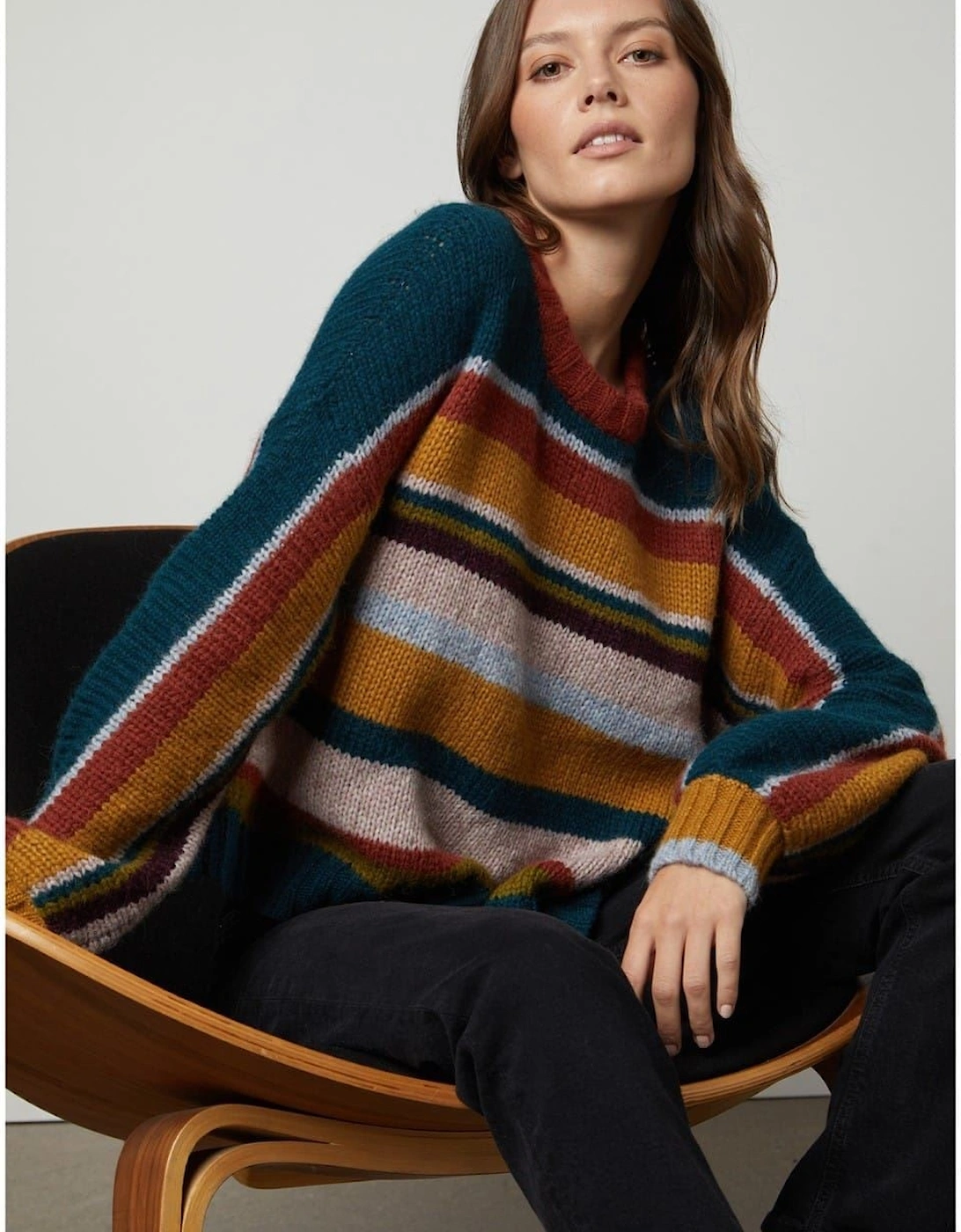 Regular Fit Drop Shoulder Long Sleeve Sweater, 2 of 1
