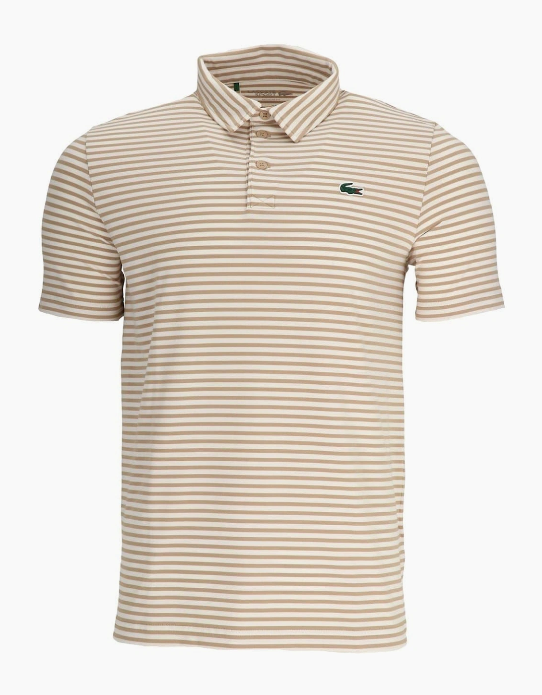 Lacoste Men's Tan Crocodile Logo Collared Polo Shirt  36 S