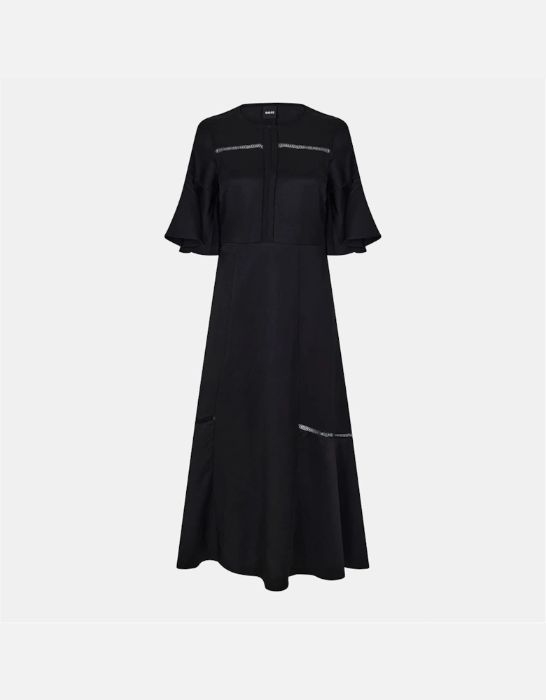 Dileina Crew Neck Maxi Skater Dress