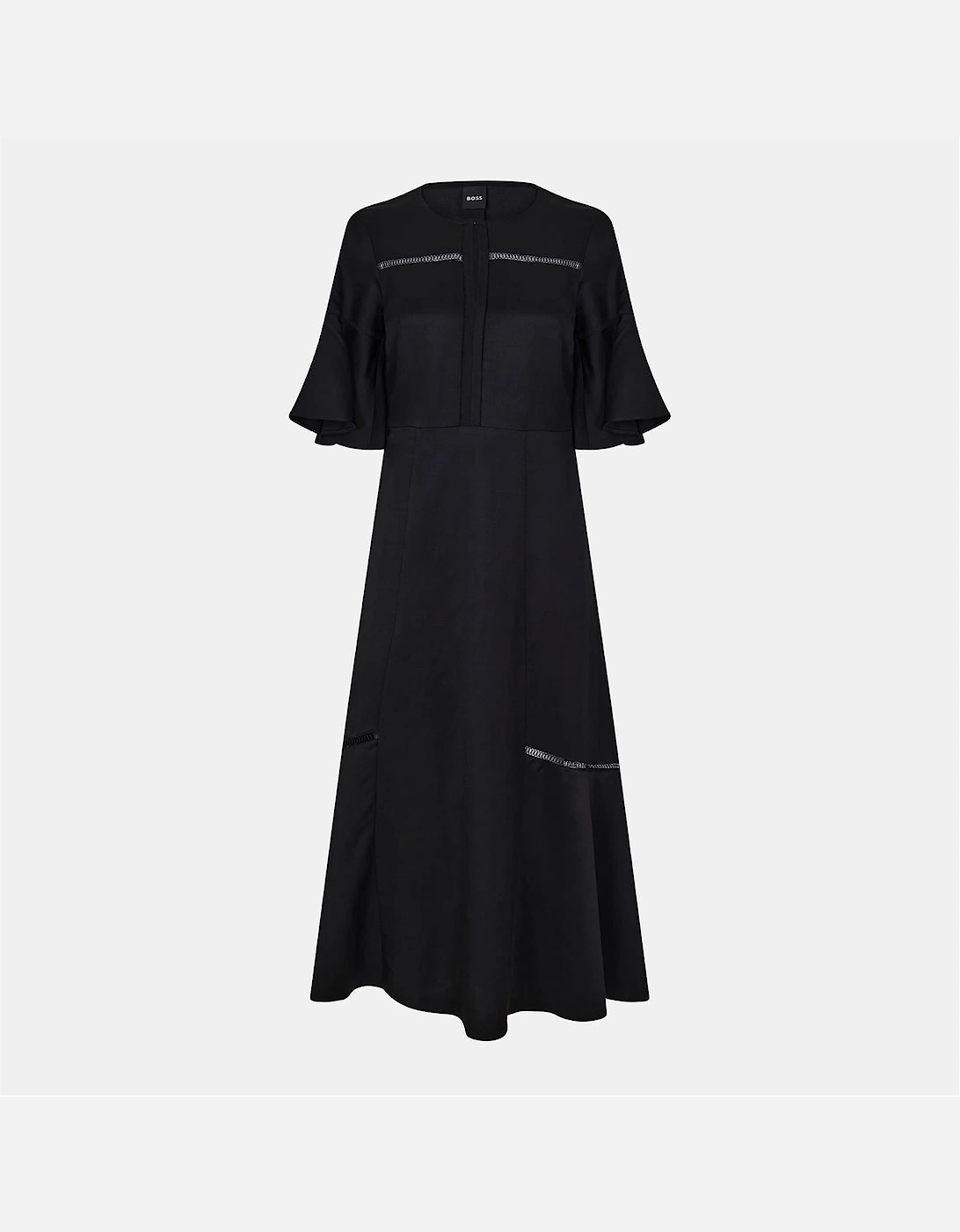 Dileina Crew Neck Maxi Skater Dress