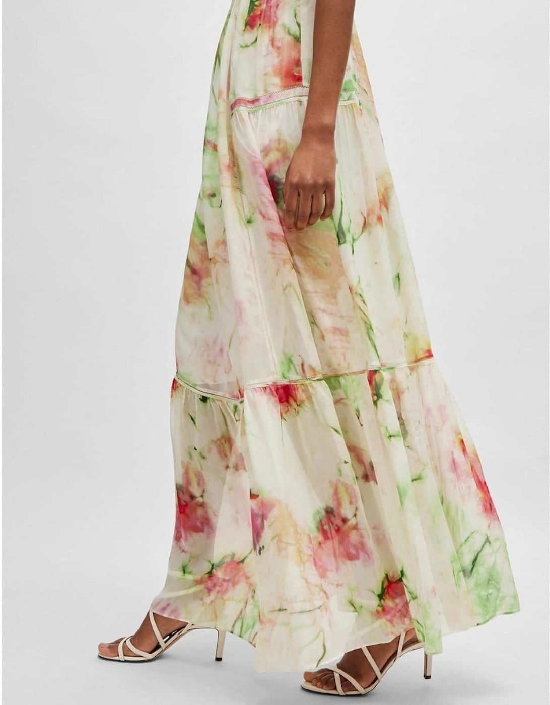 Crew Neck Maxi A-Line Dress