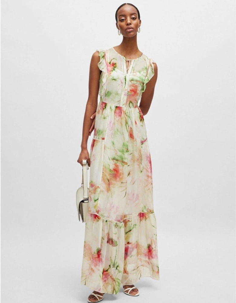 Crew Neck Maxi A-Line Dress