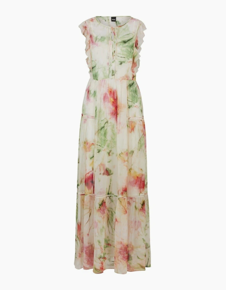 Crew Neck Maxi A-Line Dress