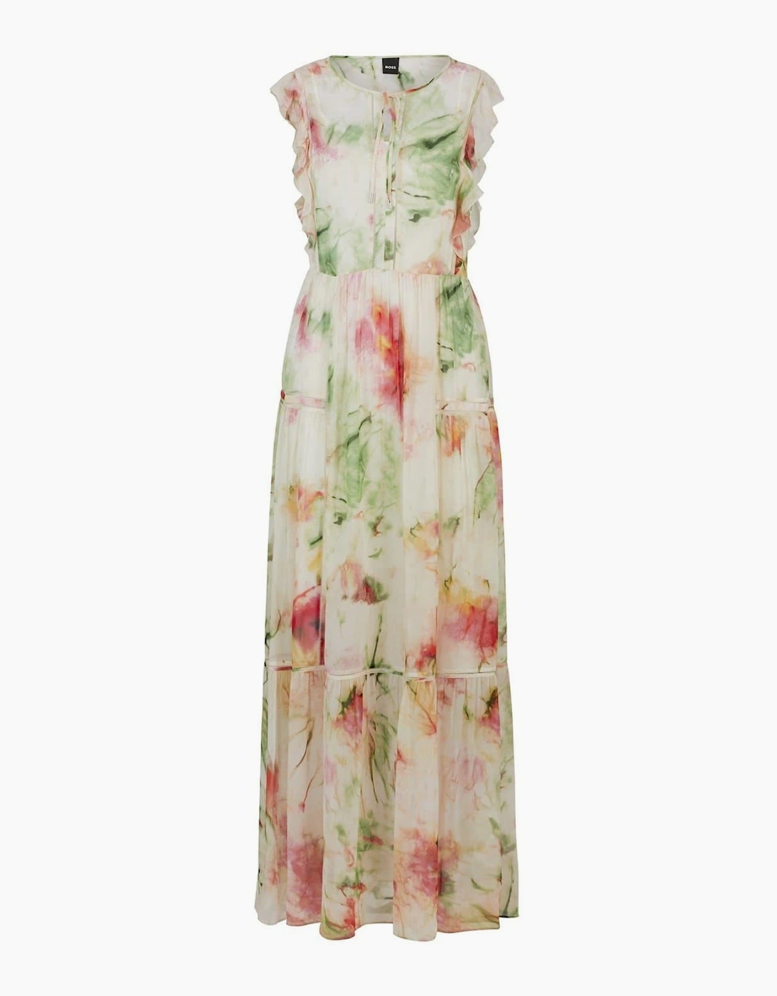 Crew Neck Maxi A-Line Dress