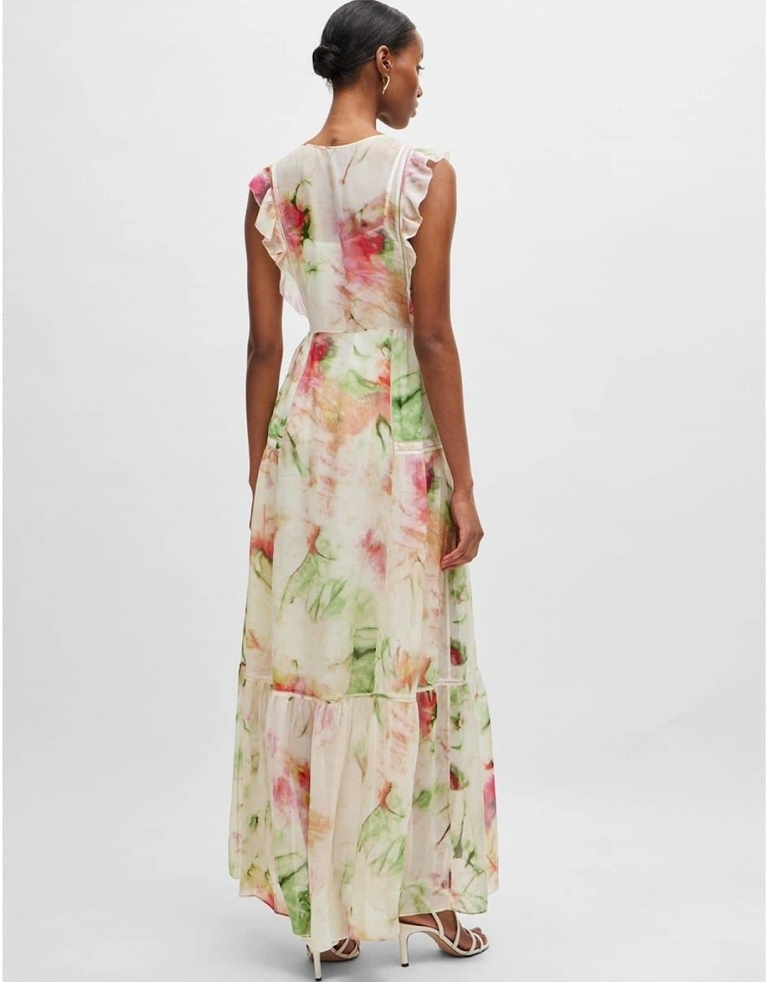 Crew Neck Maxi A-Line Dress