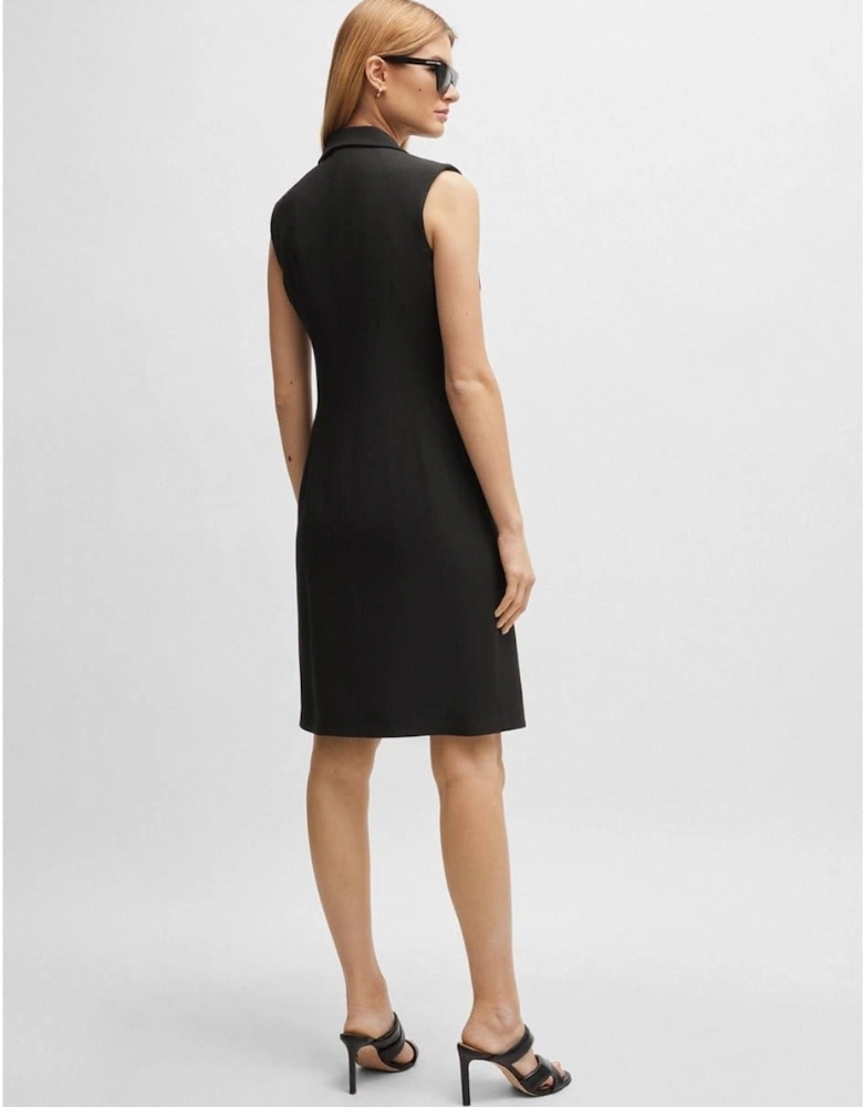 V-Neck Knee Length Wrap Dress