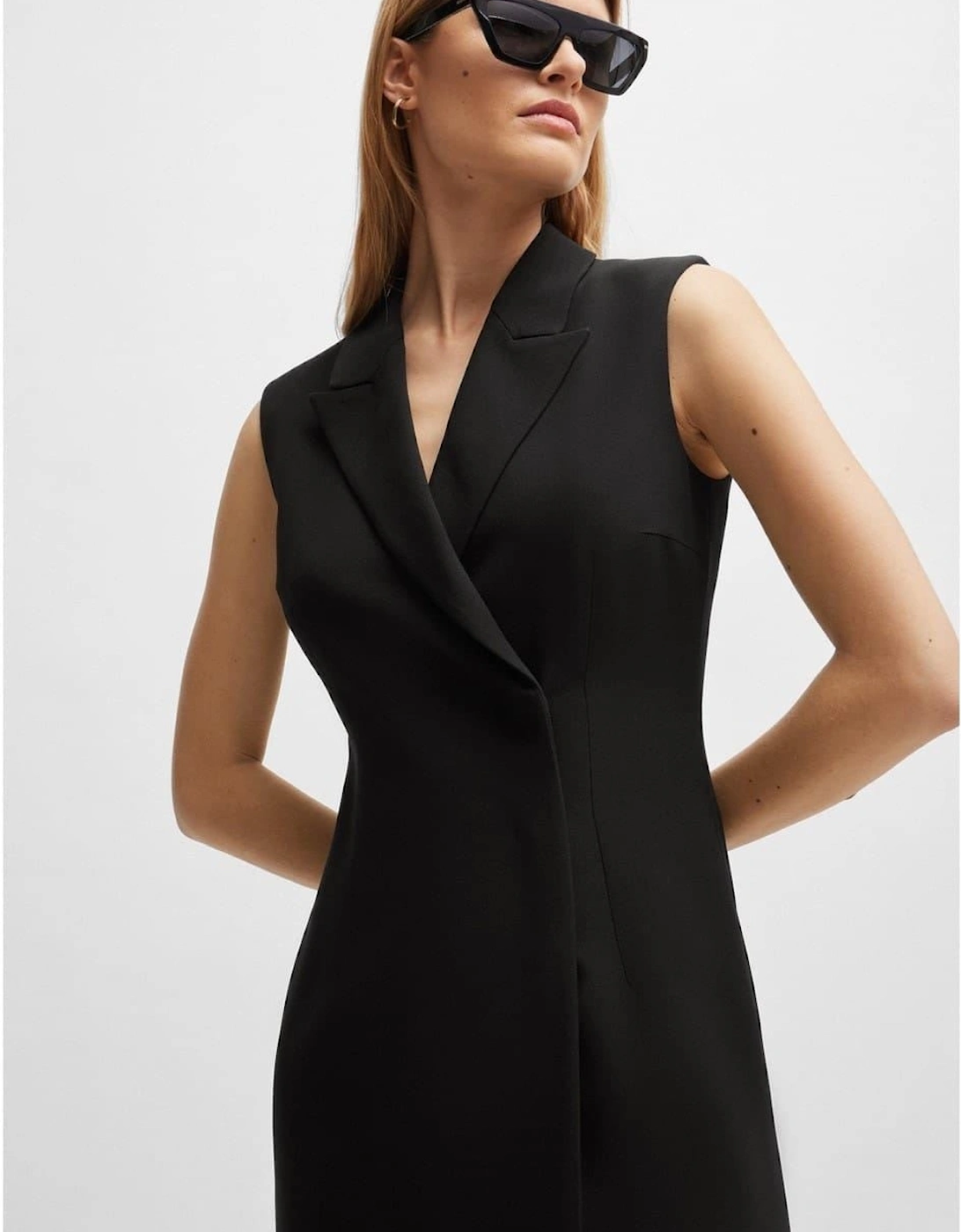 V-Neck Knee Length Wrap Dress