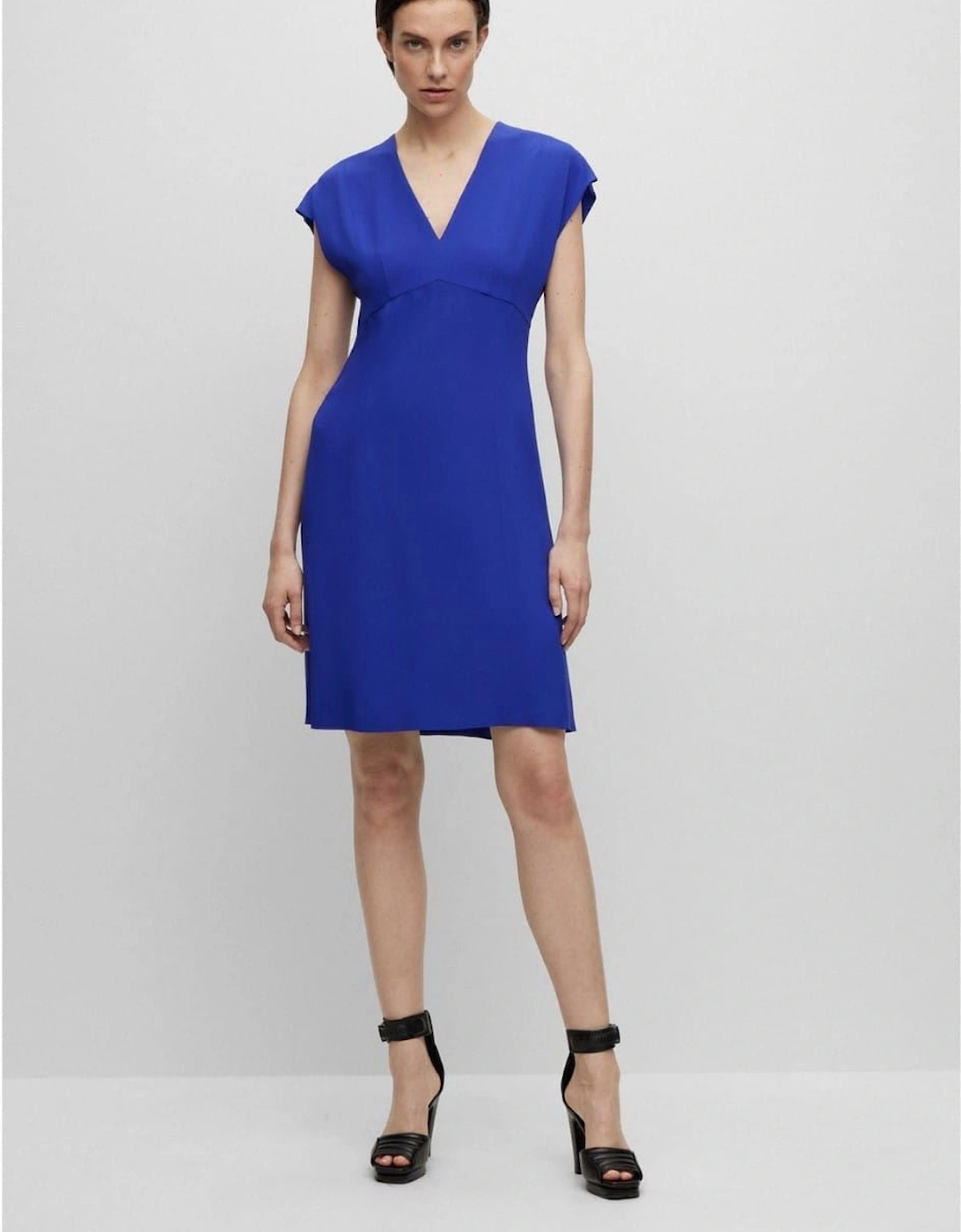 Debrany V-Neck Knee Length A-Line Dress