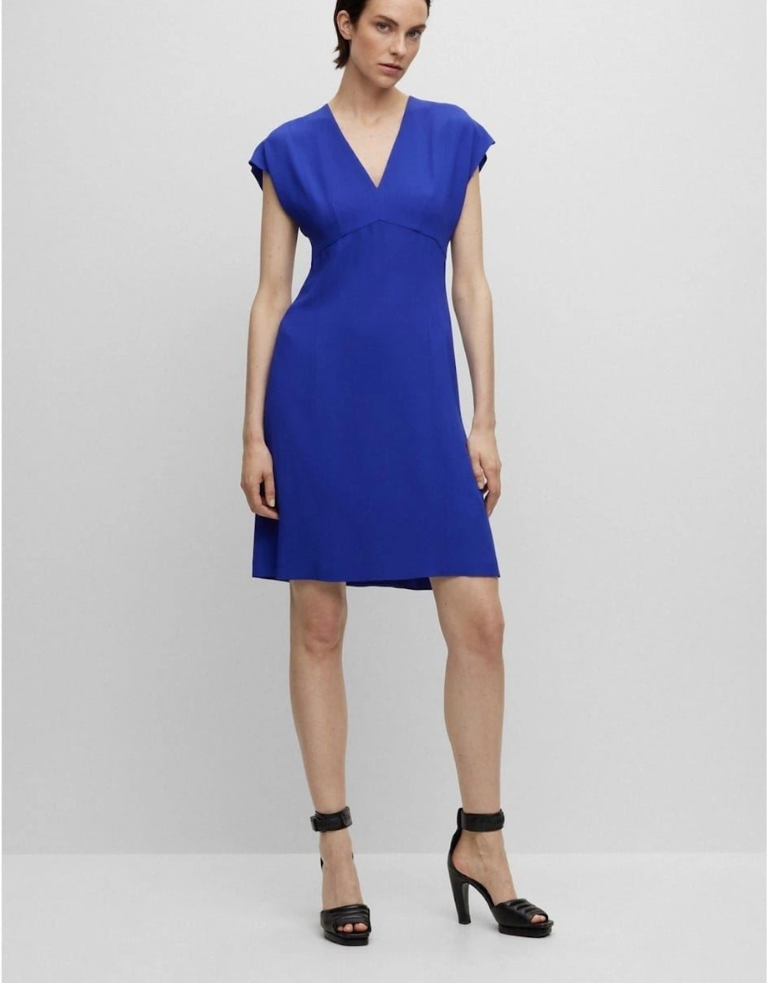 Debrany V-Neck Knee Length A-Line Dress